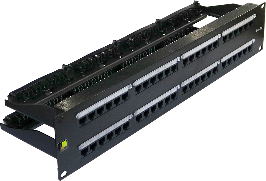 Патч-панель Lanmaster LAN-PPN48U5E 19" 2U 48xRJ45 кат.5E UTP — фото 1