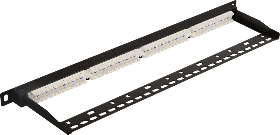 Патч-панель Lanmaster LAN-PPC24U6A 19" 0.5U 24xRJ45 кат.6A UTP — миниатюра 2