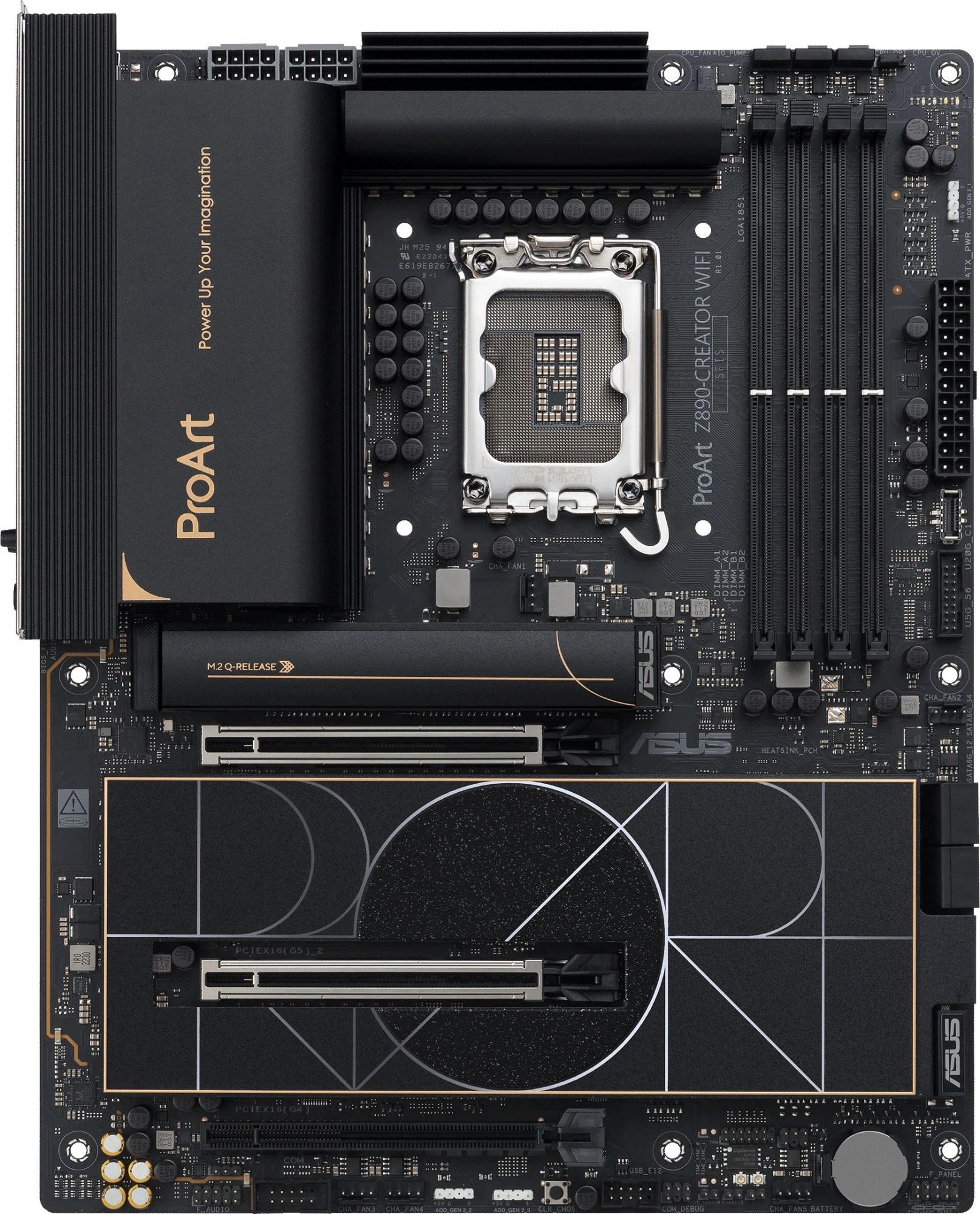 Материнская плата Asus PROART Z890-CREATOR WIFI Soc-1851 Intel Z890 4xDDR5 ATX AC`97 8ch(7.1) 1 x 10Gigabit + 1 x 2.5Gigabit RAID+HDMI+DP — миниатюра 3