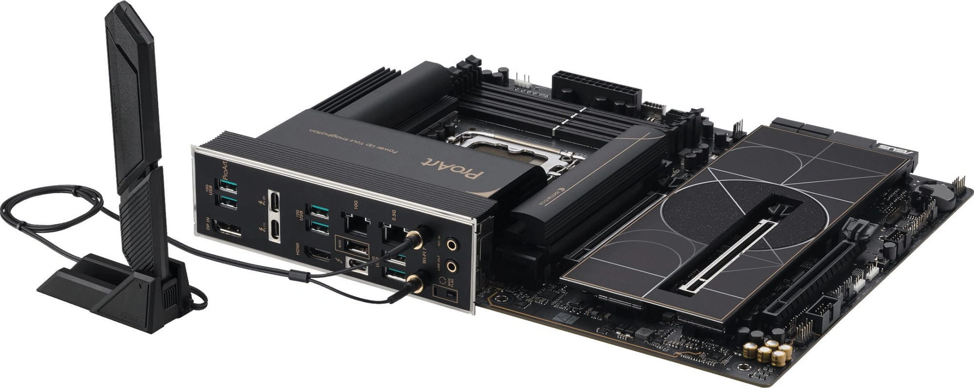 Материнская плата Asus PROART Z890-CREATOR WIFI Soc-1851 Intel Z890 4xDDR5 ATX AC`97 8ch(7.1) 1 x 10Gigabit + 1 x 2.5Gigabit RAID+HDMI+DP — миниатюра 9