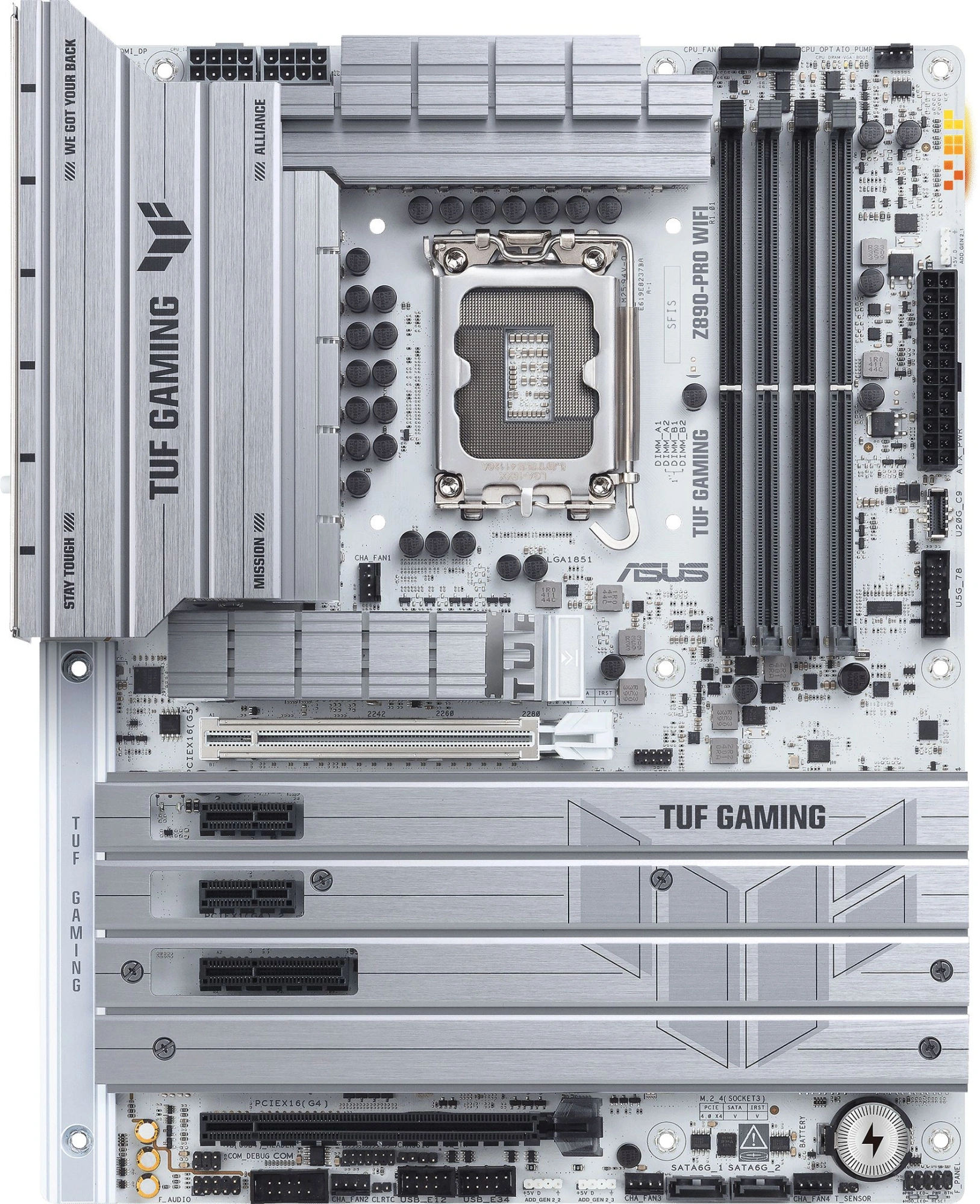 Материнская плата Asus TUF GAMING Z890-PRO WIFI Soc-1851 Intel Z890 4xDDR5 ATX AC`97 8ch(7.1) 2.5Gg RAID+HDMI+DP — миниатюра 3