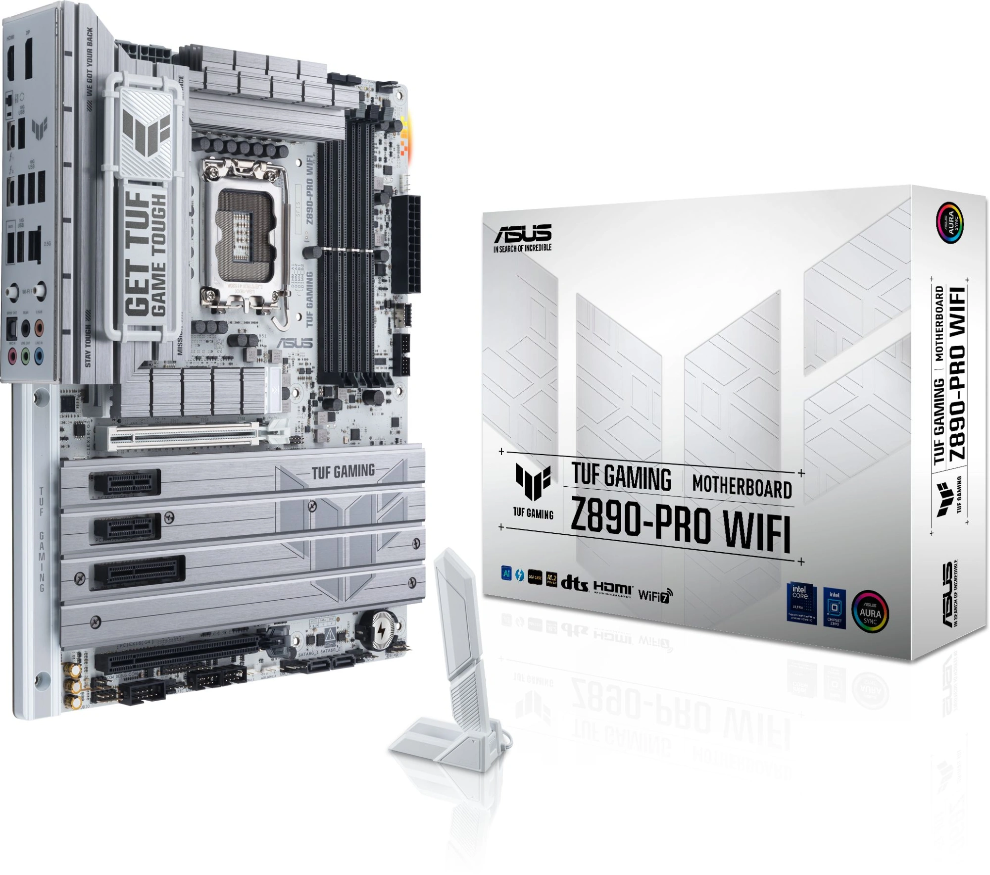 Материнская плата Asus TUF GAMING Z890-PRO WIFI Soc-1851 Intel Z890 4xDDR5 ATX AC`97 8ch(7.1) 2.5Gg RAID+HDMI+DP — миниатюра 2