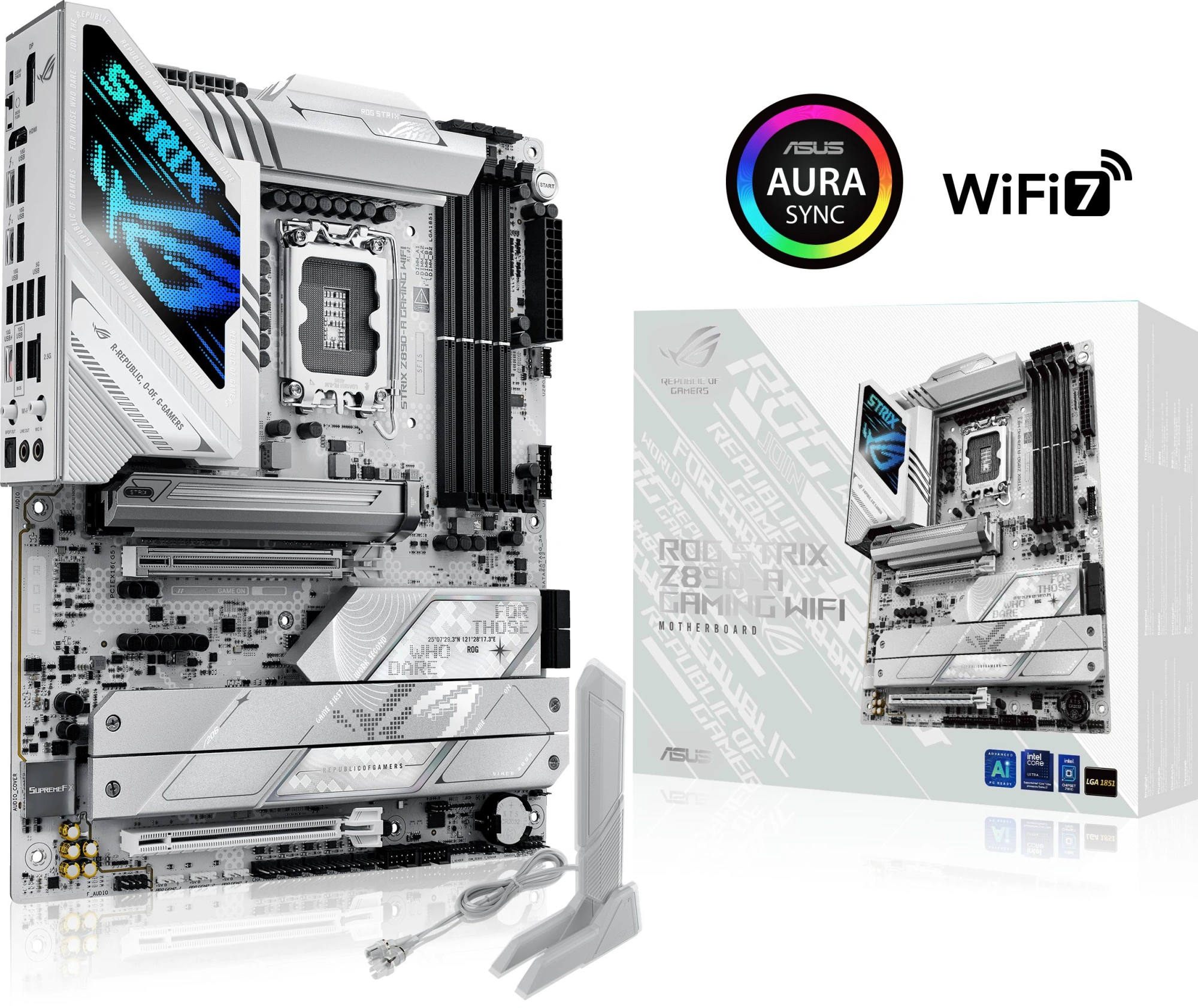 Материнская плата Asus ROG STRIX Z890-A GAMING WIFI Soc-1851 Intel Z890 4xDDR5 ATX AC`97 8ch(7.1) 2.5Gg RAID+HDMI+DP — миниатюра 13