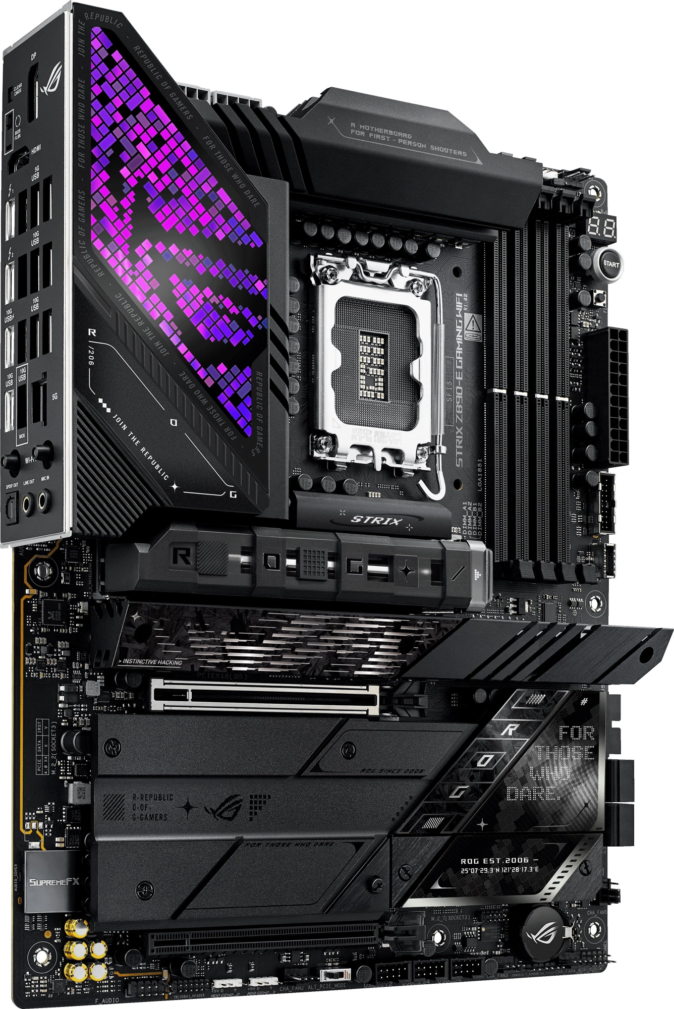 Материнская плата Asus ROG STRIX Z890-E GAMING WIFI Soc-1851 Intel Z890 4xDDR5 ATX AC`97 8ch(7.1) 5Gigabit RAID+HDMI+DP — миниатюра 3