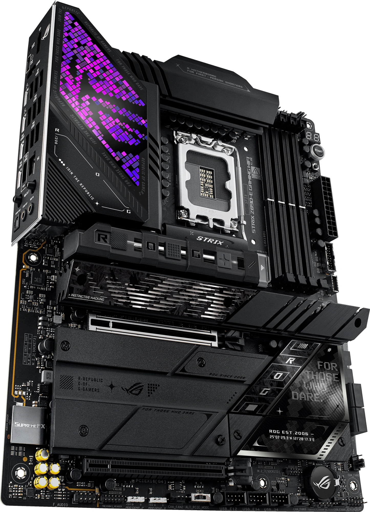 Материнская плата Asus ROG STRIX Z890-E GAMING WIFI Soc-1851 Intel Z890 4xDDR5 ATX AC`97 8ch(7.1) 5Gigabit RAID+HDMI+DP — миниатюра 6