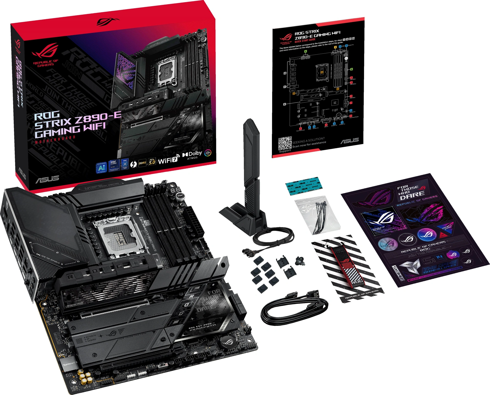 Материнская плата Asus ROG STRIX Z890-E GAMING WIFI Soc-1851 Intel Z890 4xDDR5 ATX AC`97 8ch(7.1) 5Gigabit RAID+HDMI+DP — миниатюра 13