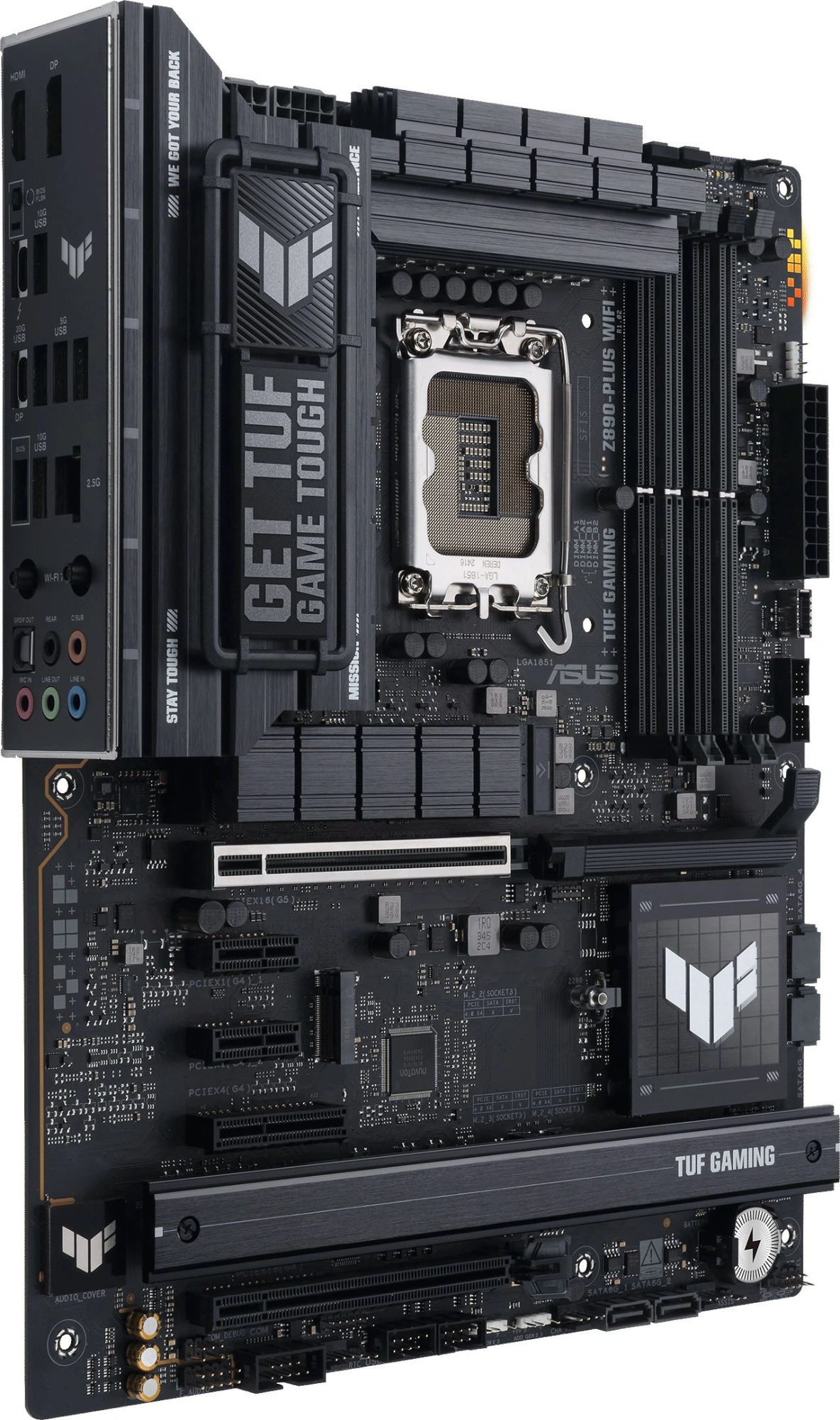 Материнская плата Asus TUF GAMING Z890-PLUS WIFI Soc-1851 Intel Z890 4xDDR5 ATX AC`97 8ch(7.1) 2.5Gg RAID+HDMI+DP — миниатюра 5