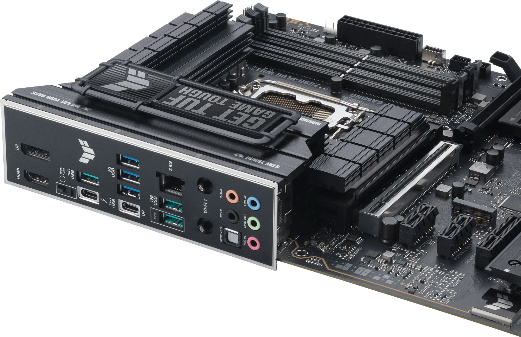 Материнская плата Asus TUF GAMING Z890-PLUS WIFI Soc-1851 Intel Z890 4xDDR5 ATX AC`97 8ch(7.1) 2.5Gg RAID+HDMI+DP — миниатюра 10