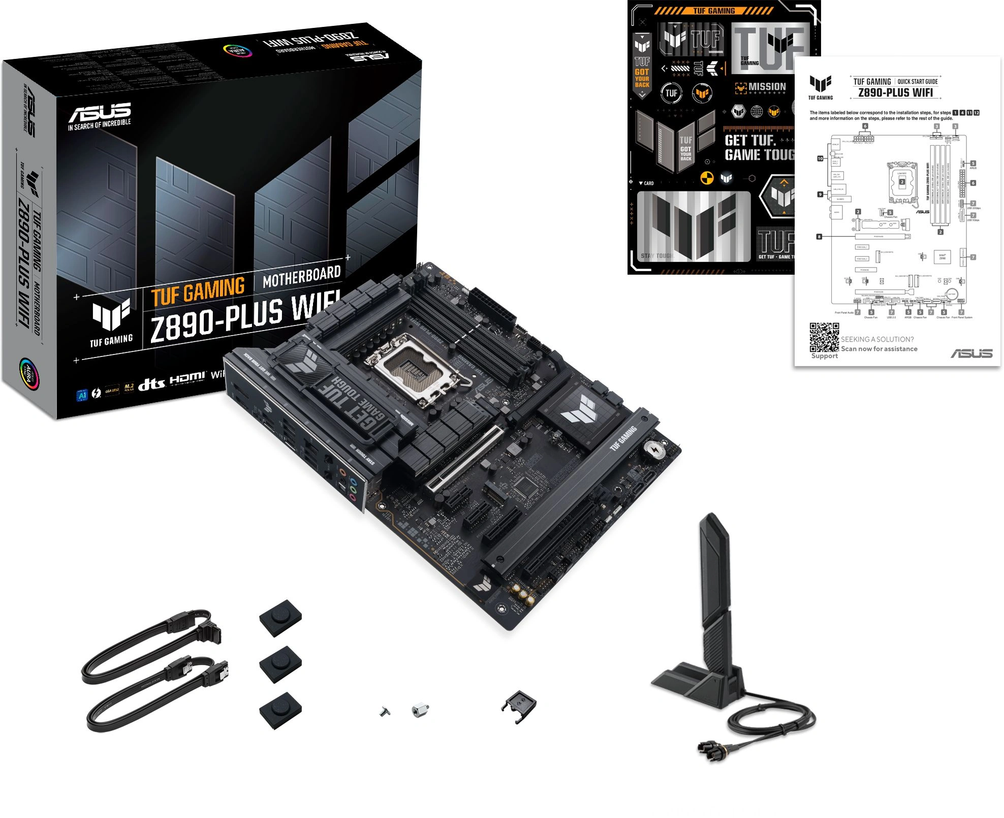 Материнская плата Asus TUF GAMING Z890-PLUS WIFI Soc-1851 Intel Z890 4xDDR5 ATX AC`97 8ch(7.1) 2.5Gg RAID+HDMI+DP — миниатюра 4