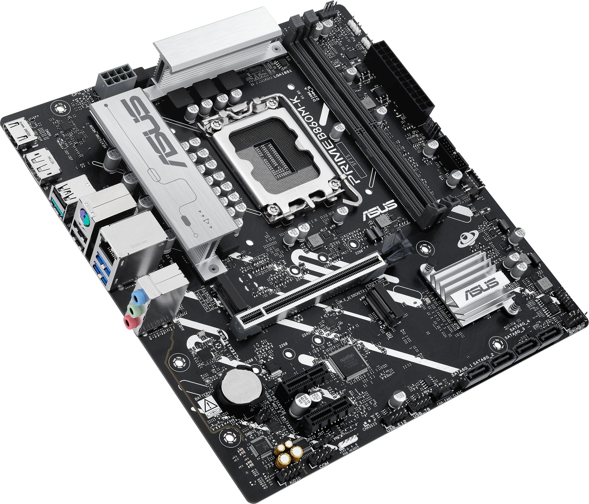 Материнская плата Asus PRIME B860M-K Soc-1851 Intel B860 2xDDR5 mATX AC`97 8ch(7.1) 2.5Gg RAID+HDMI+DP — миниатюра 8