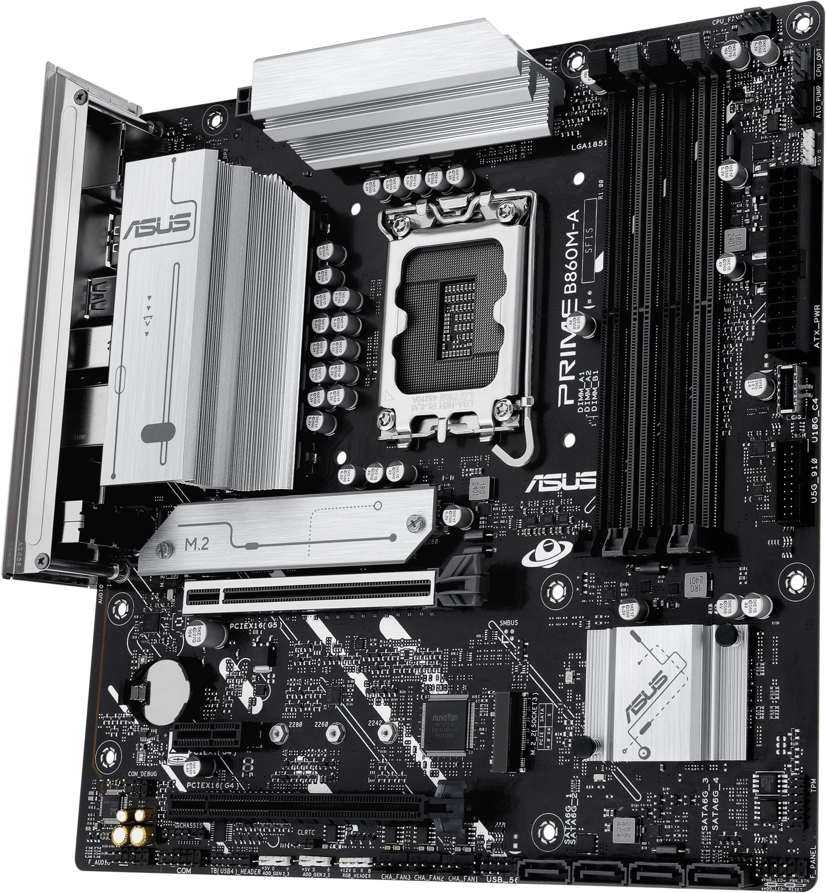 Материнская плата Asus PRIME B860M-A-CSM Soc-1851 Intel B860 4xDDR5 mATX AC`97 8ch(7.1) 2.5Gg RAID+HDMI+DP — миниатюра 6