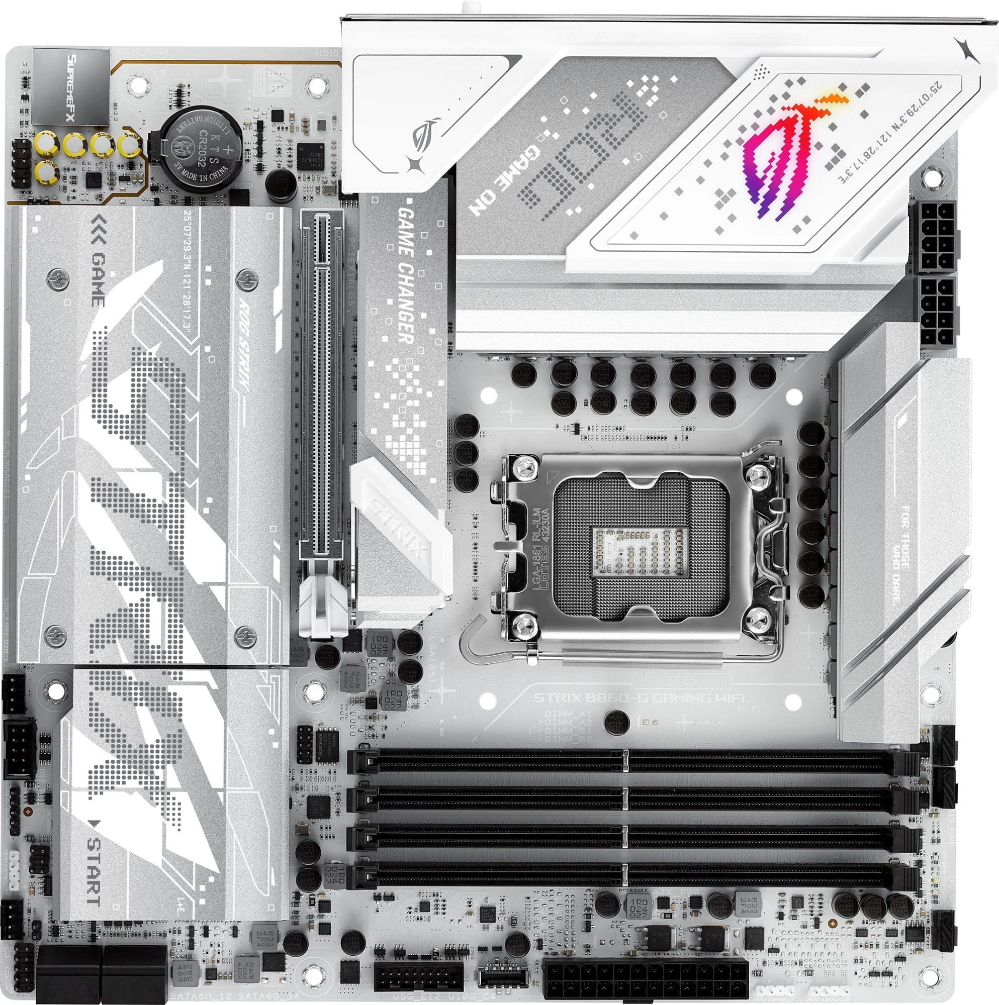 Материнская плата Asus ROG STRIX B860-G GAMING WIFI Soc-1851 Intel B860 4xDDR5 mATX AC`97 8ch(7.1) 2.5Gg RAID+HDMI+DP — фото 1