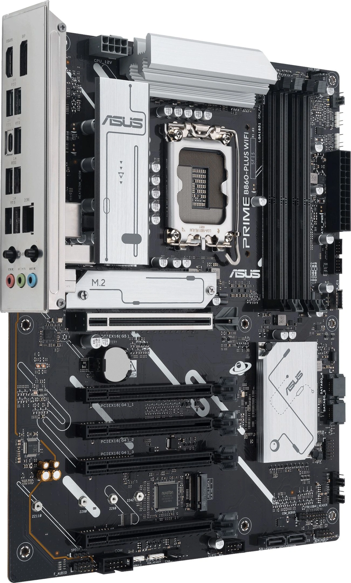 Материнская плата Asus PRIME B860-PLUS WIFI Soc-1851 Intel B860 4xDDR5 ATX AC`97 8ch(7.1) 2.5Gg RAID+HDMI+DP — миниатюра 4