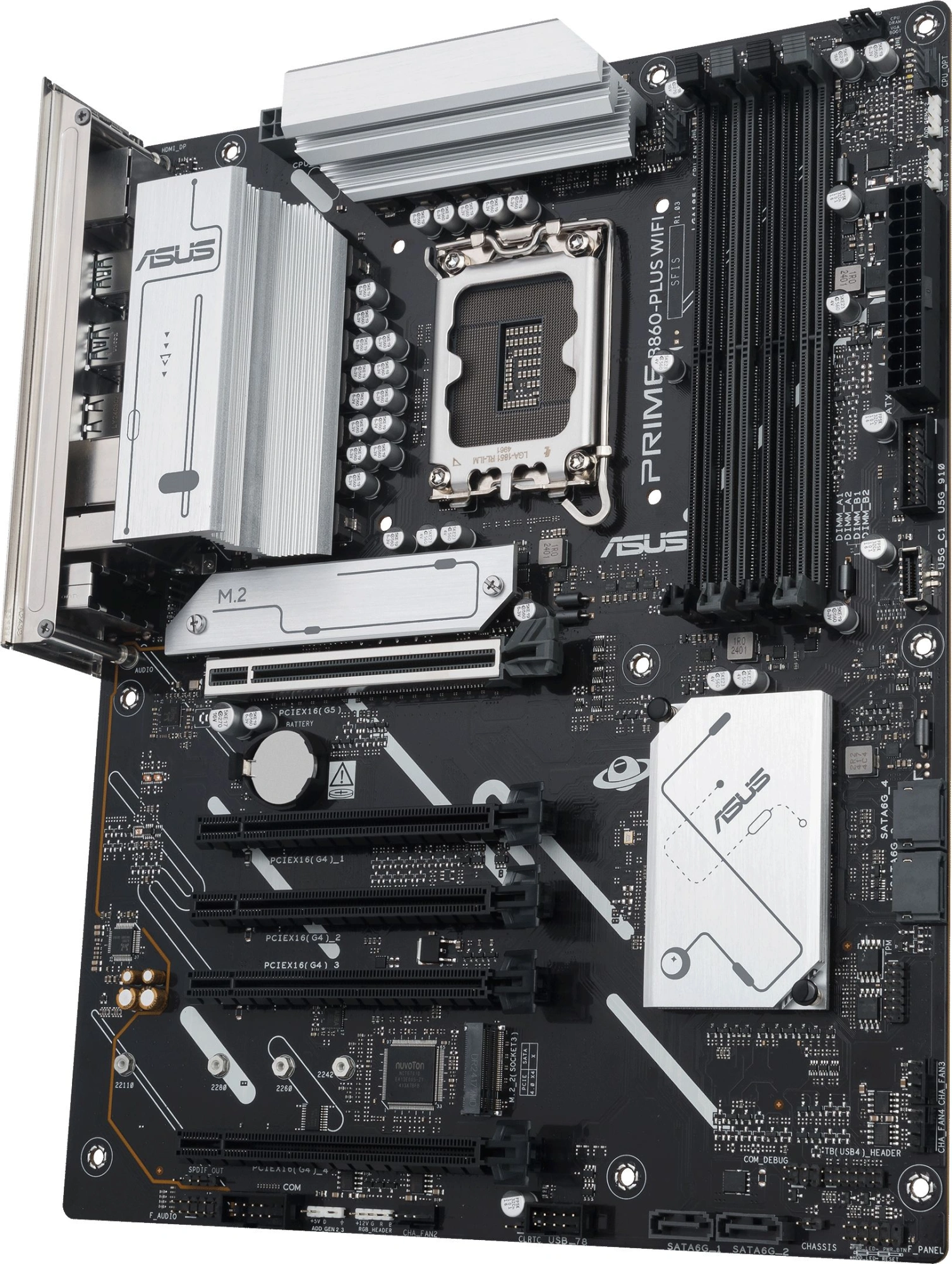 Материнская плата Asus PRIME B860-PLUS WIFI Soc-1851 Intel B860 4xDDR5 ATX AC`97 8ch(7.1) 2.5Gg RAID+HDMI+DP — миниатюра 6