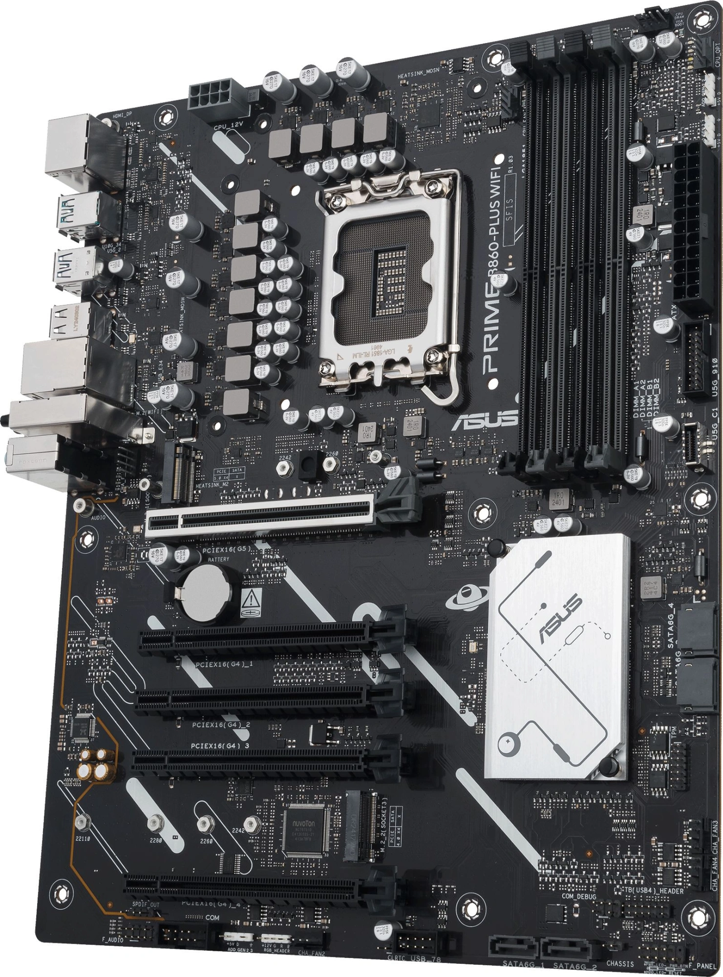 Материнская плата Asus PRIME B860-PLUS WIFI Soc-1851 Intel B860 4xDDR5 ATX AC`97 8ch(7.1) 2.5Gg RAID+HDMI+DP — миниатюра 11