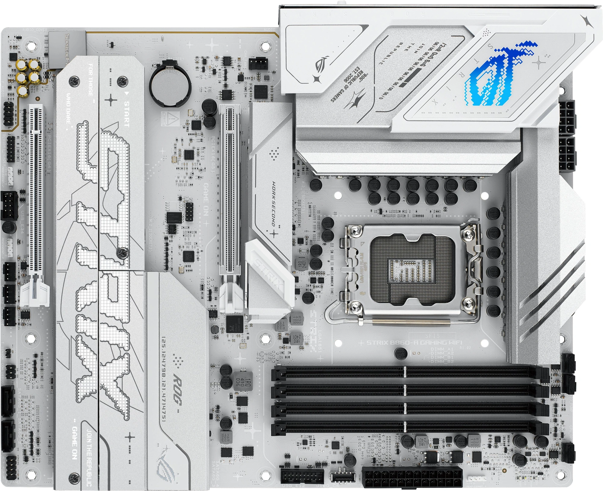 Материнская плата Asus ROG STRIX B860-A GAMING WIFI Soc-1851 Intel B860 4xDDR5 ATX AC`97 8ch(7.1) 2.5Gg RAID+HDMI+DP — фото 1