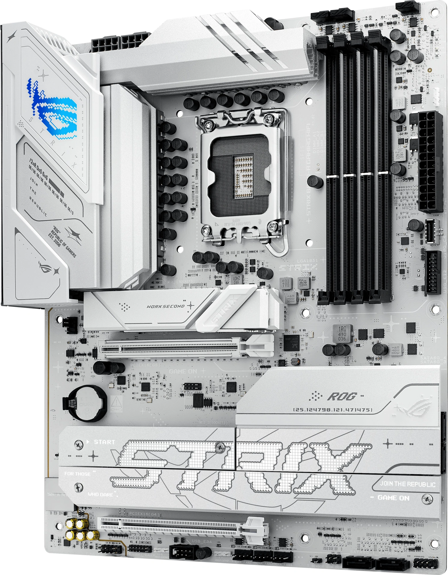 Материнская плата Asus ROG STRIX B860-A GAMING WIFI Soc-1851 Intel B860 4xDDR5 ATX AC`97 8ch(7.1) 2.5Gg RAID+HDMI+DP — миниатюра 2