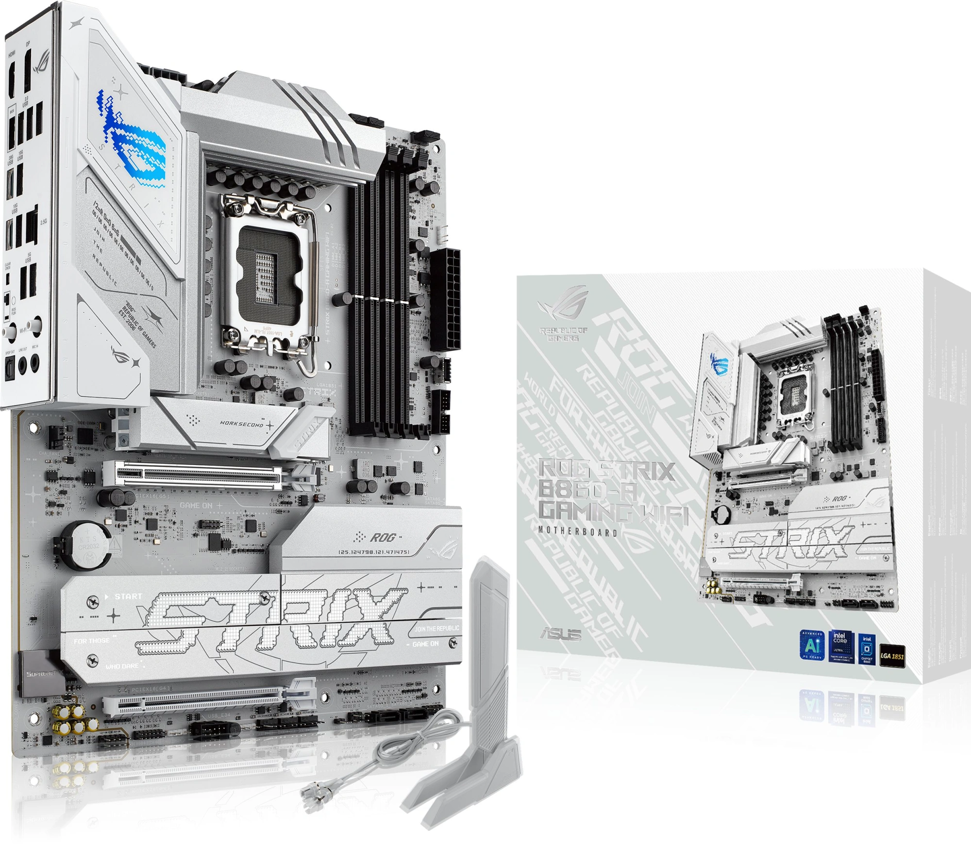 Материнская плата Asus ROG STRIX B860-A GAMING WIFI Soc-1851 Intel B860 4xDDR5 ATX AC`97 8ch(7.1) 2.5Gg RAID+HDMI+DP — миниатюра 12