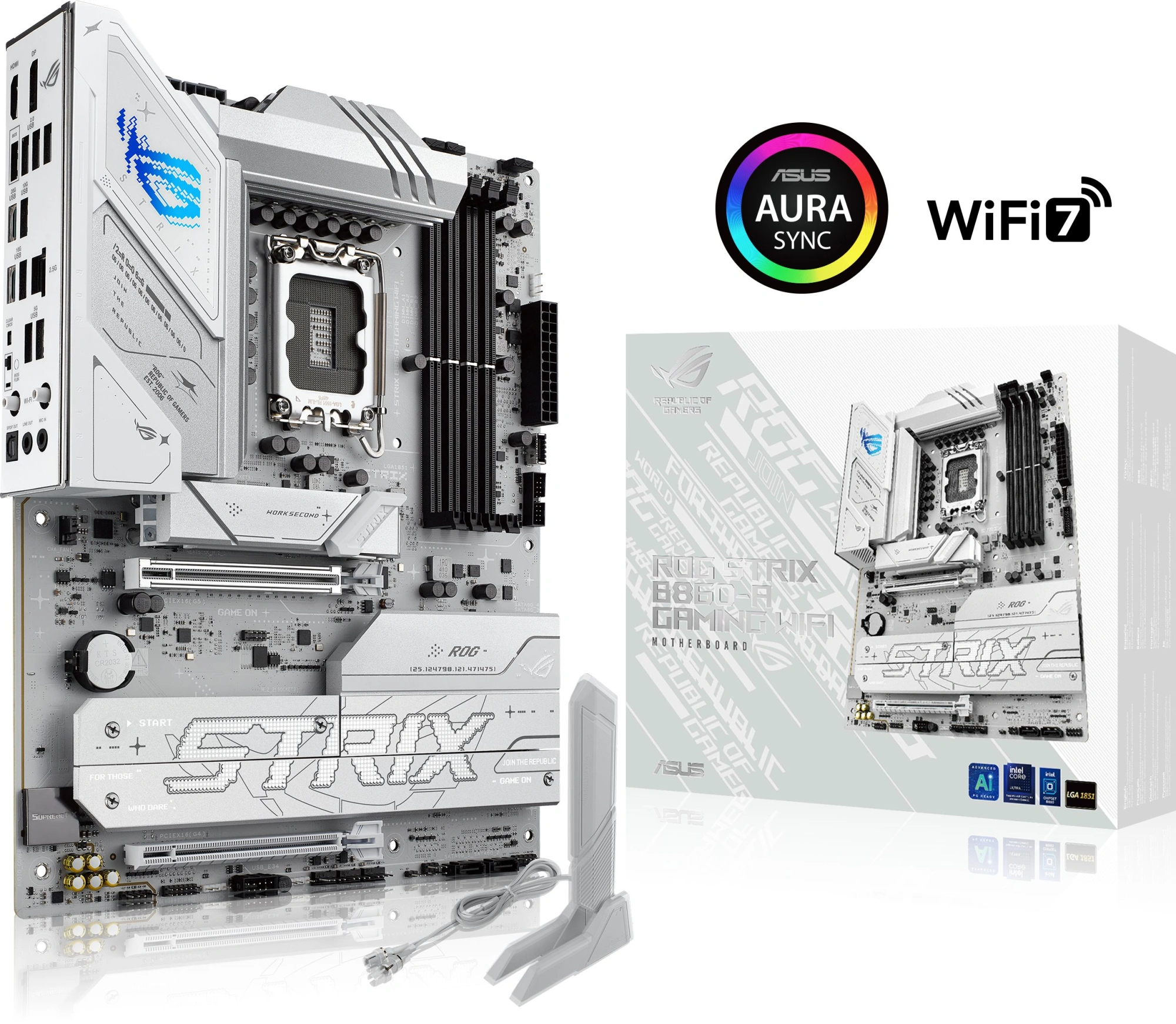 Материнская плата Asus ROG STRIX B860-A GAMING WIFI Soc-1851 Intel B860 4xDDR5 ATX AC`97 8ch(7.1) 2.5Gg RAID+HDMI+DP — миниатюра 11