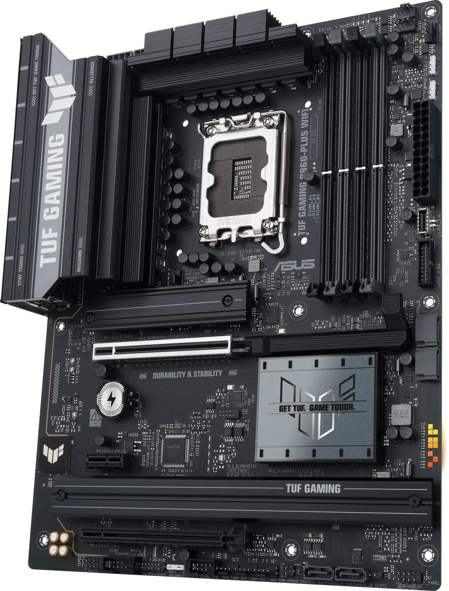 Материнская плата Asus TUF GAMING B860-PLUS WIFI Soc-1851 Intel B860 4xDDR5 ATX AC`97 8ch(7.1) 2.5Gg RAID+HDMI+DP — миниатюра 4