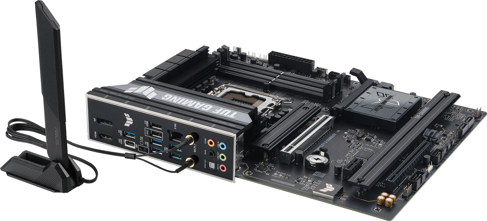 Материнская плата Asus TUF GAMING B860-PLUS WIFI Soc-1851 Intel B860 4xDDR5 ATX AC`97 8ch(7.1) 2.5Gg RAID+HDMI+DP — миниатюра 7