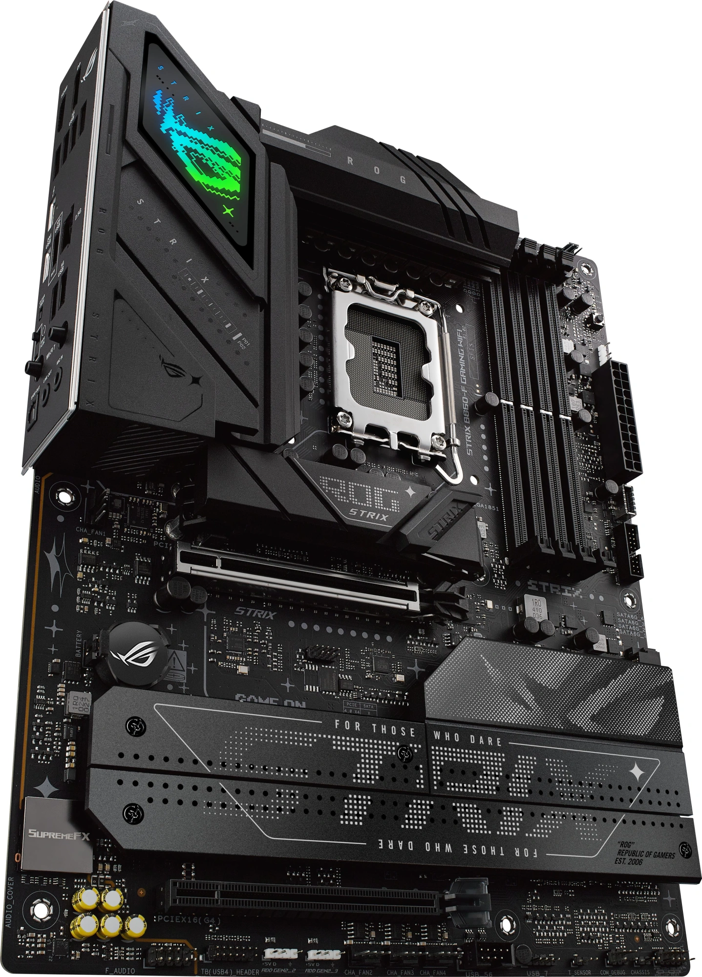 Материнская плата Asus ROG STRIX B860-F GAMING WIFI Soc-1851 Intel B860 4xDDR5 ATX AC`97 8ch(7.1) 2.5Gg RAID+HDMI — миниатюра 5