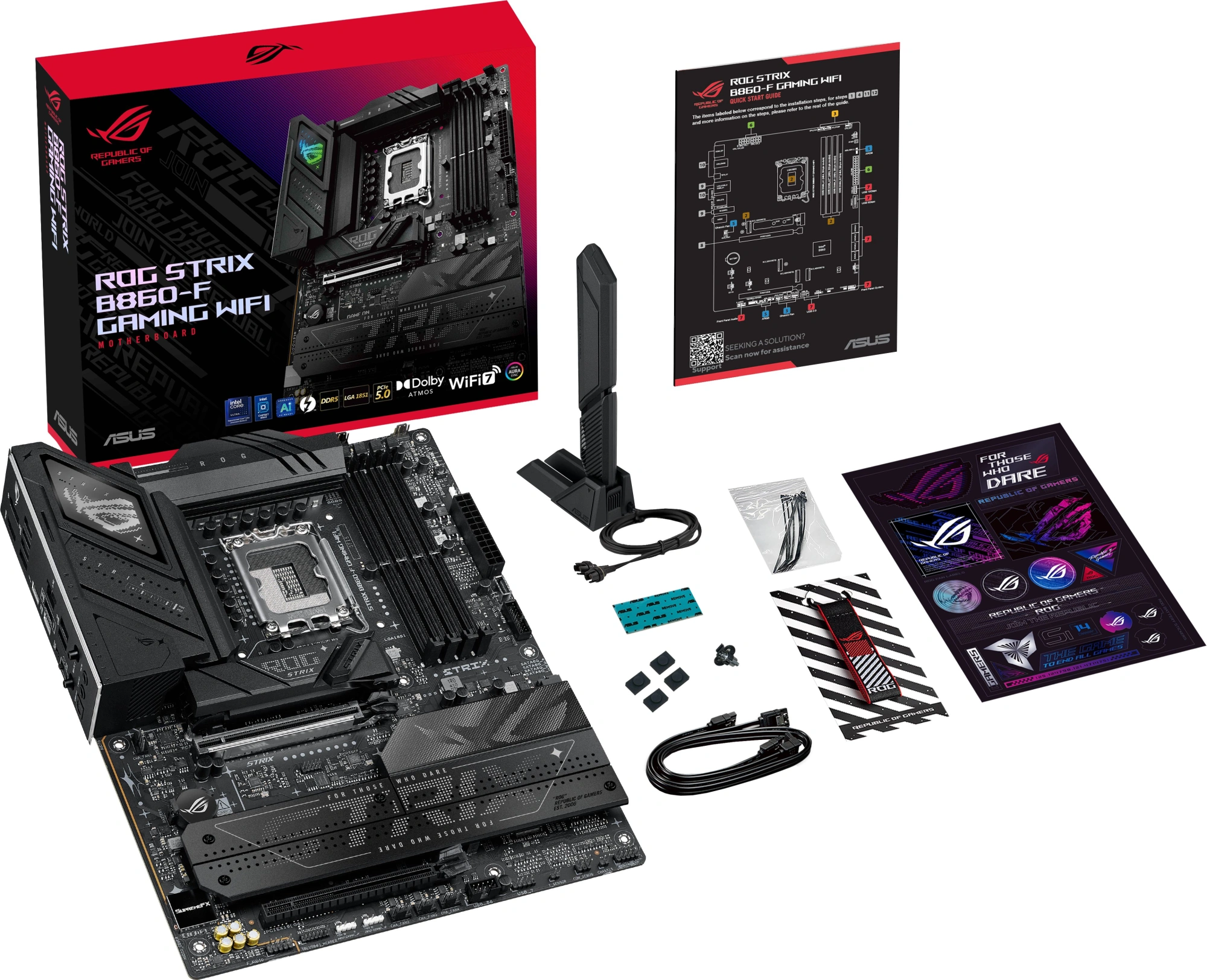 Материнская плата Asus ROG STRIX B860-F GAMING WIFI Soc-1851 Intel B860 4xDDR5 ATX AC`97 8ch(7.1) 2.5Gg RAID+HDMI — миниатюра 13