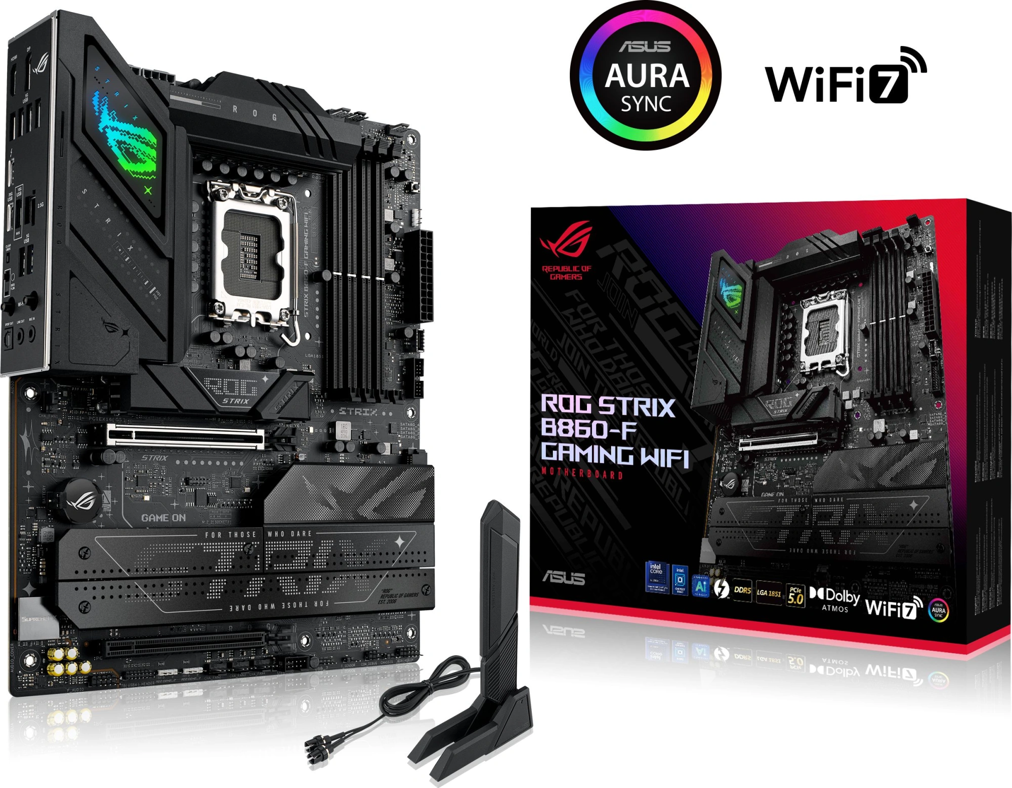 Материнская плата Asus ROG STRIX B860-F GAMING WIFI Soc-1851 Intel B860 4xDDR5 ATX AC`97 8ch(7.1) 2.5Gg RAID+HDMI — миниатюра 14