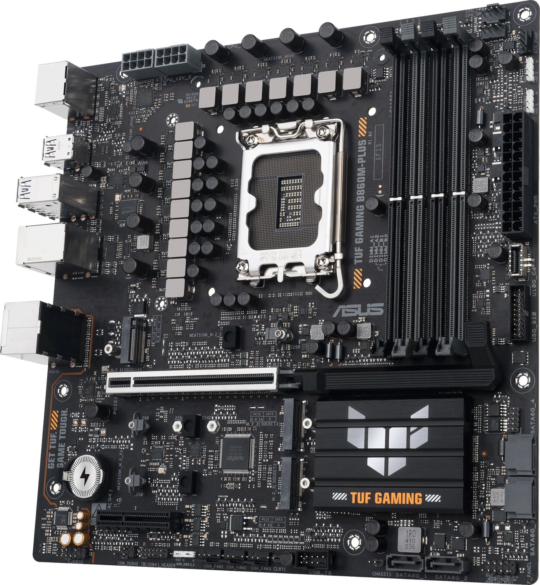 Материнская плата Asus TUF GAMING B860M-PLUS Soc-1851 Intel B860 4xDDR5 mATX AC`97 8ch(7.1) 2.5Gg RAID+HDMI+DP — миниатюра 8