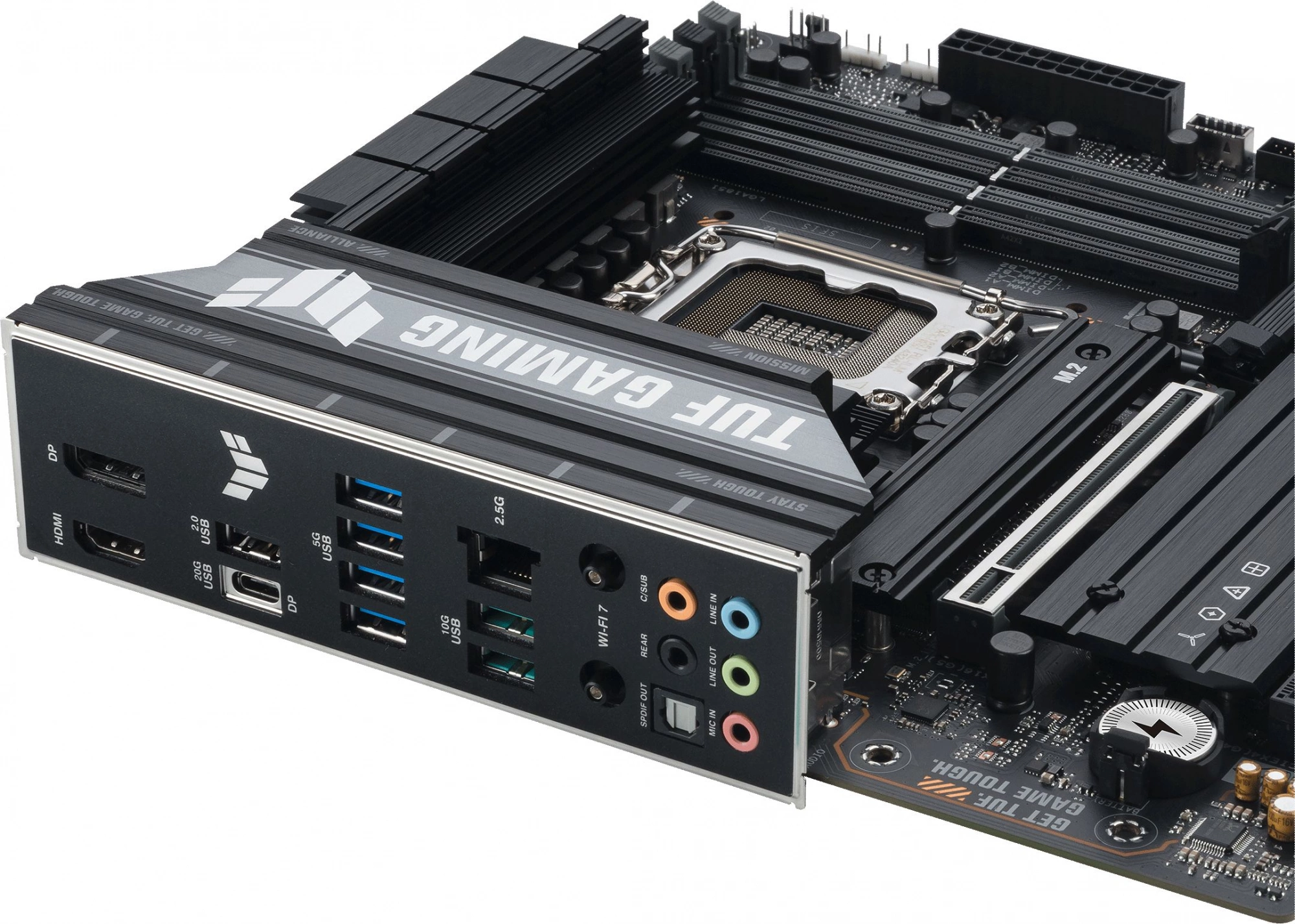 Материнская плата Asus TUF GAMING B860M-PLUS WIFI Soc-1851 Intel B860 4xDDR5 mATX AC`97 8ch(7.1) 2.5Gg RAID+HDMI+DP — миниатюра 8