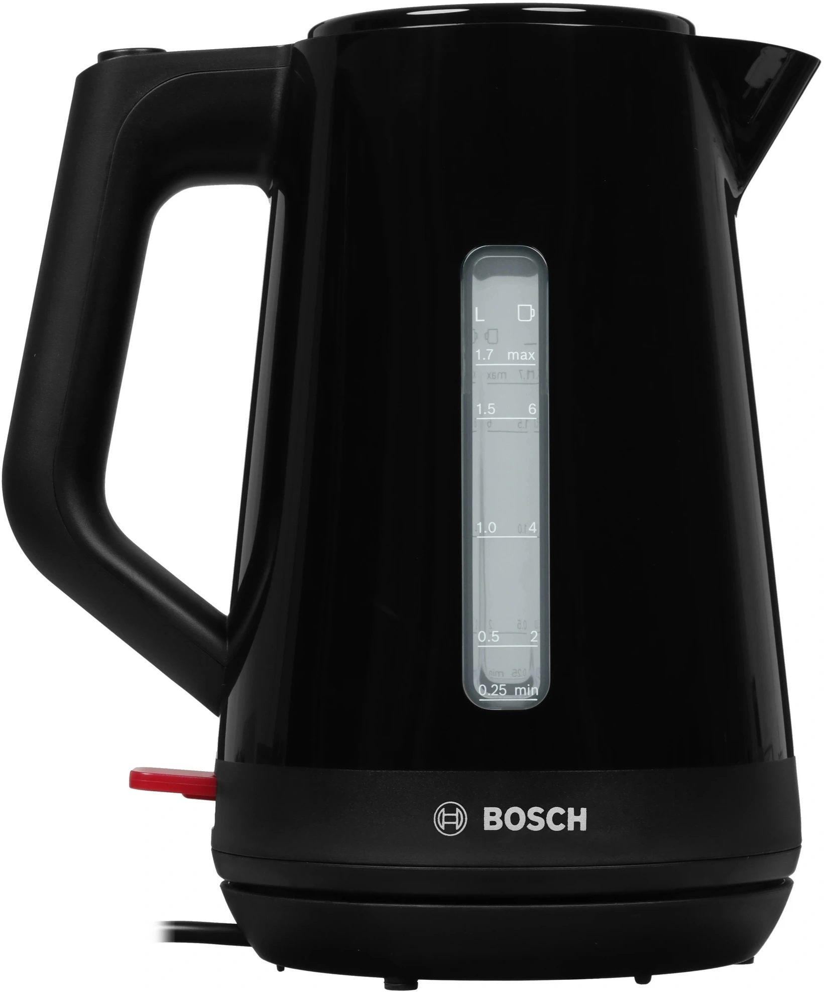 Чайник электрический Bosch TWK1M123 1.7л. 2400Вт черный корпус: пластик — миниатюра 2