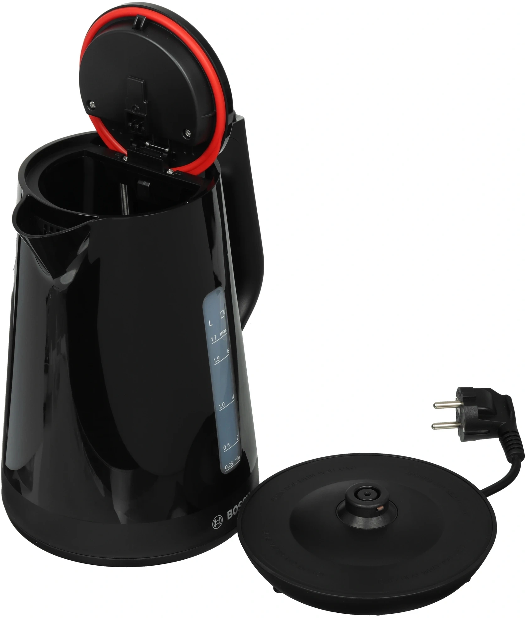 Чайник электрический Bosch TWK1M123 1.7л. 2400Вт черный корпус: пластик — миниатюра 5