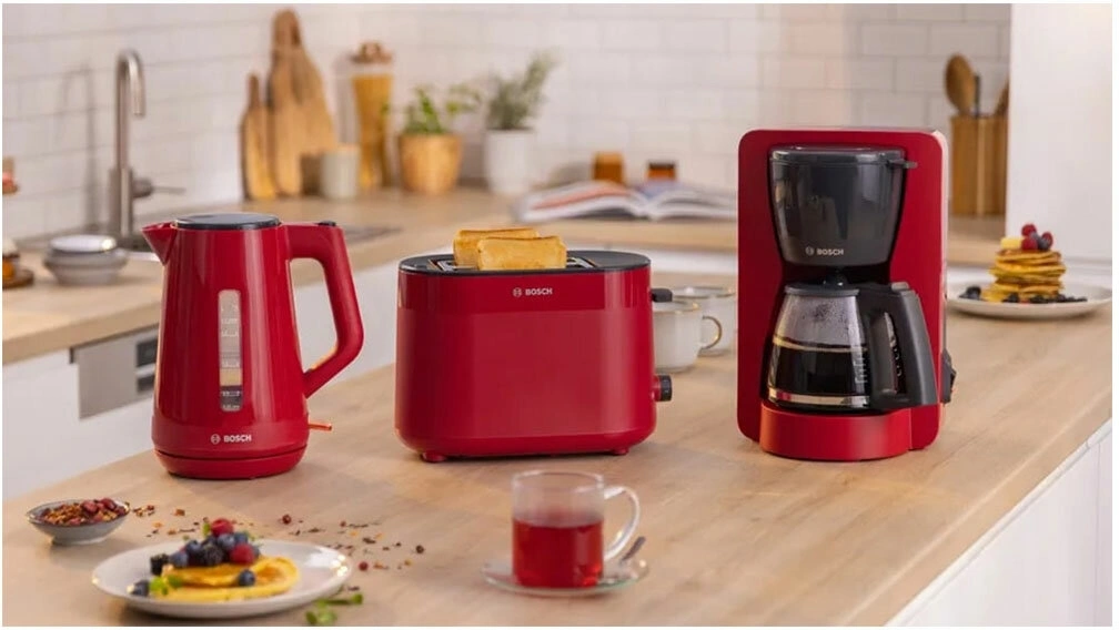 Чайник электрический Bosch TWK1M124 1.7л. 2400Вт красный корпус: пластик — миниатюра 6