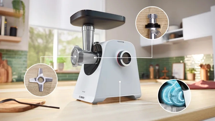 Мясорубка Bosch MFWS420W 1900Вт белый — миниатюра 8