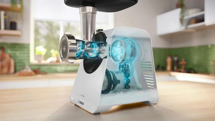 Мясорубка Bosch MFWS420W 1900Вт белый — миниатюра 14