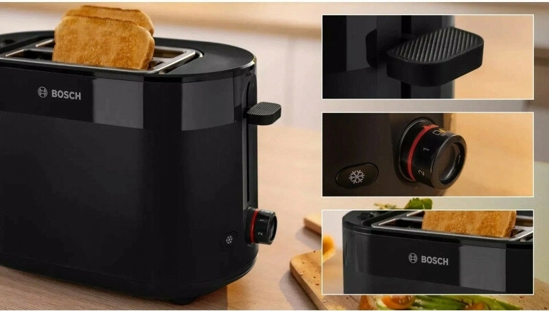 Тостер Bosch TAT2M123 950Вт черный — миниатюра 6