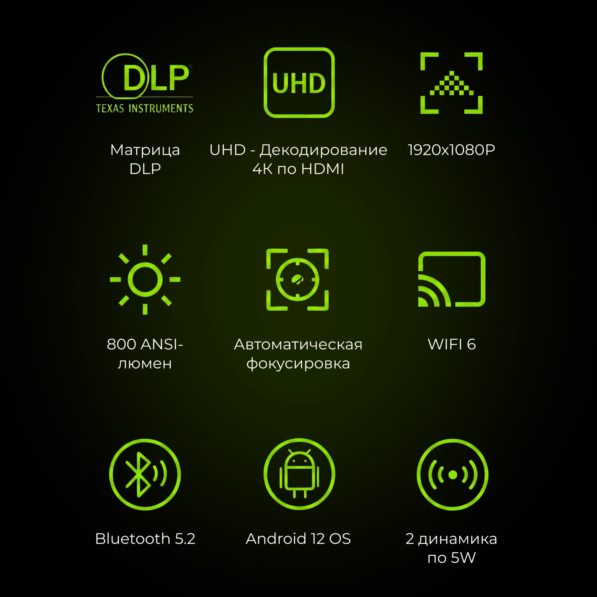 Проектор Cactus CS-U2.WT DLP 19000Lm LS 800Lm ANSI (1920x1080) 15000:1 ресурс лампы:50000часов 2xUSB typeA 2xHDMI 1.78кг — миниатюра 11