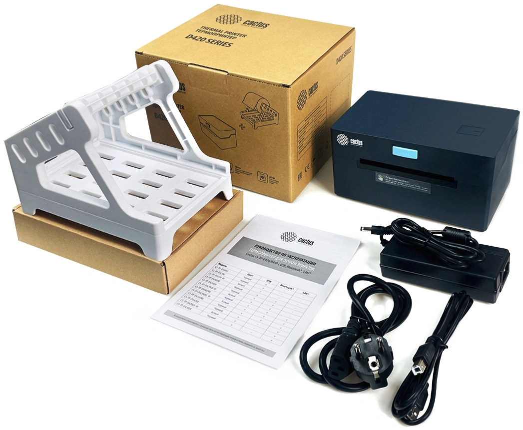Термопринтер Cactus CS-TP-D420U 203dpi 160мм/с/USB для печ.этик. черный — миниатюра 5