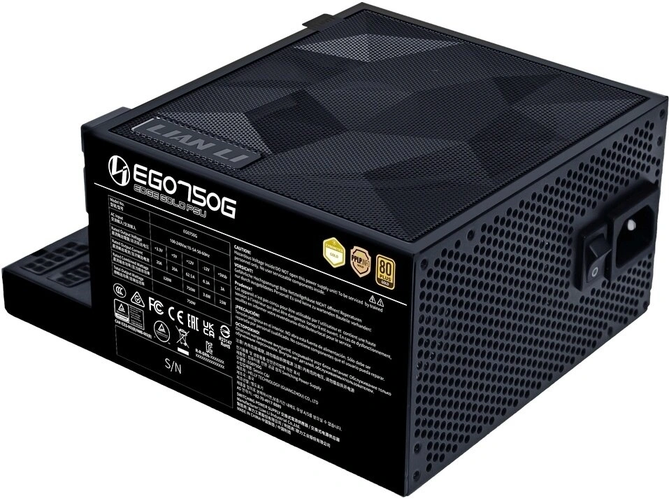 Блок питания Lian-Li ATX 750W Edge 750 80+ gold (20+4pin) APFC 120mm fan 12xSATA Cab Manag RTL — миниатюра 3