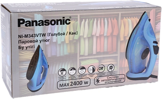 Утюг Panasonic NI-M343VTW 2400Вт синий — миниатюра 5