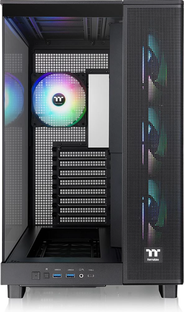 Корпус Thermaltake View 380 XL TG черный без БП ATX 5x120mm 2x140mm 2xUSB3.0 audio bott PSU — миниатюра 4