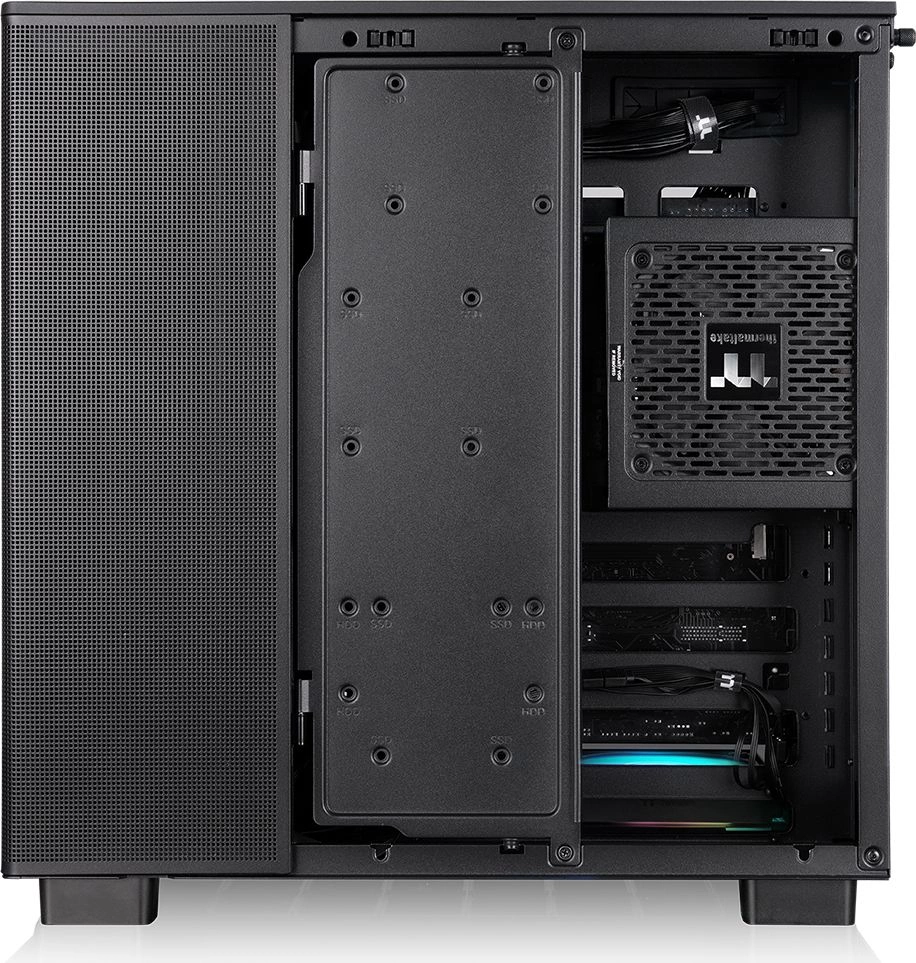 Корпус Thermaltake View 380 XL TG черный без БП ATX 5x120mm 2x140mm 2xUSB3.0 audio bott PSU — фото 1
