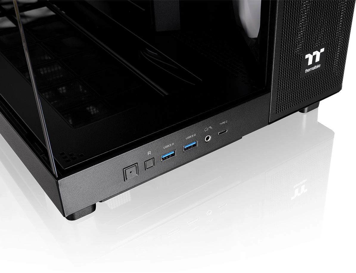 Корпус Thermaltake View 380 XL TG черный без БП ATX 5x120mm 2x140mm 2xUSB3.0 audio bott PSU — миниатюра 5