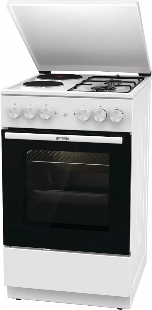 Плита Комбинированная Gorenje GK5A12WG белый (металлическая крышка) реш.сталь — миниатюра 2