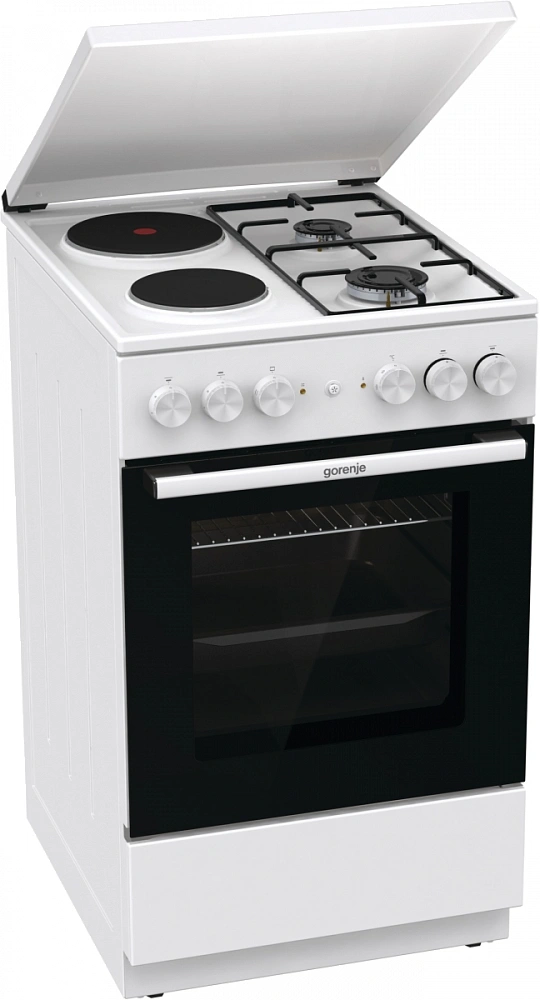 Плита Комбинированная Gorenje GK5A12WG белый (металлическая крышка) реш.сталь — миниатюра 3