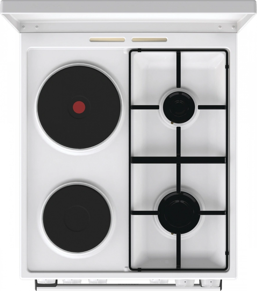 Плита Комбинированная Gorenje GK5A12WG белый (металлическая крышка) реш.сталь — миниатюра 6