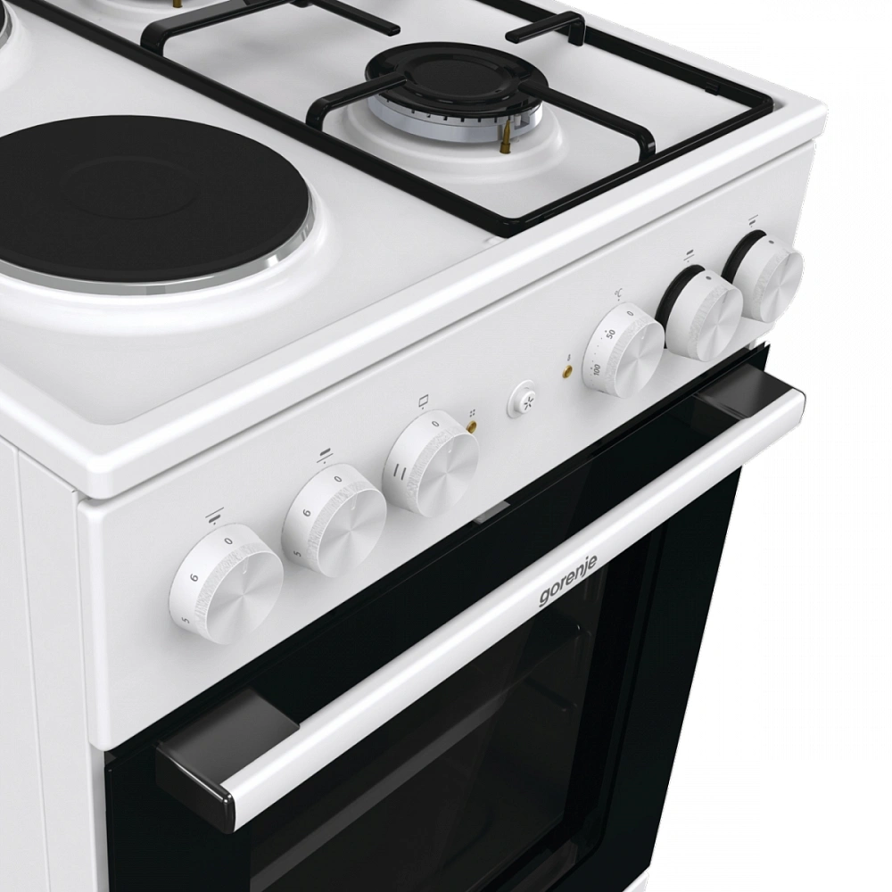 Плита Комбинированная Gorenje GK5A12WG белый (металлическая крышка) реш.сталь — миниатюра 9