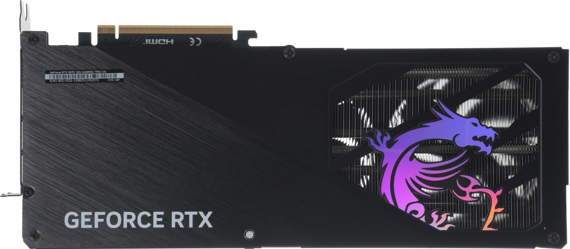 Видеокарта MSI PCI-E 5.0 RTX 5070 12G GAMING TRIO OC NVIDIA GeForce RTX 5070 12Gb 192bit GDDR7 2610/28000 HDMIx1 DPx3 HDCP Ret — миниатюра 6