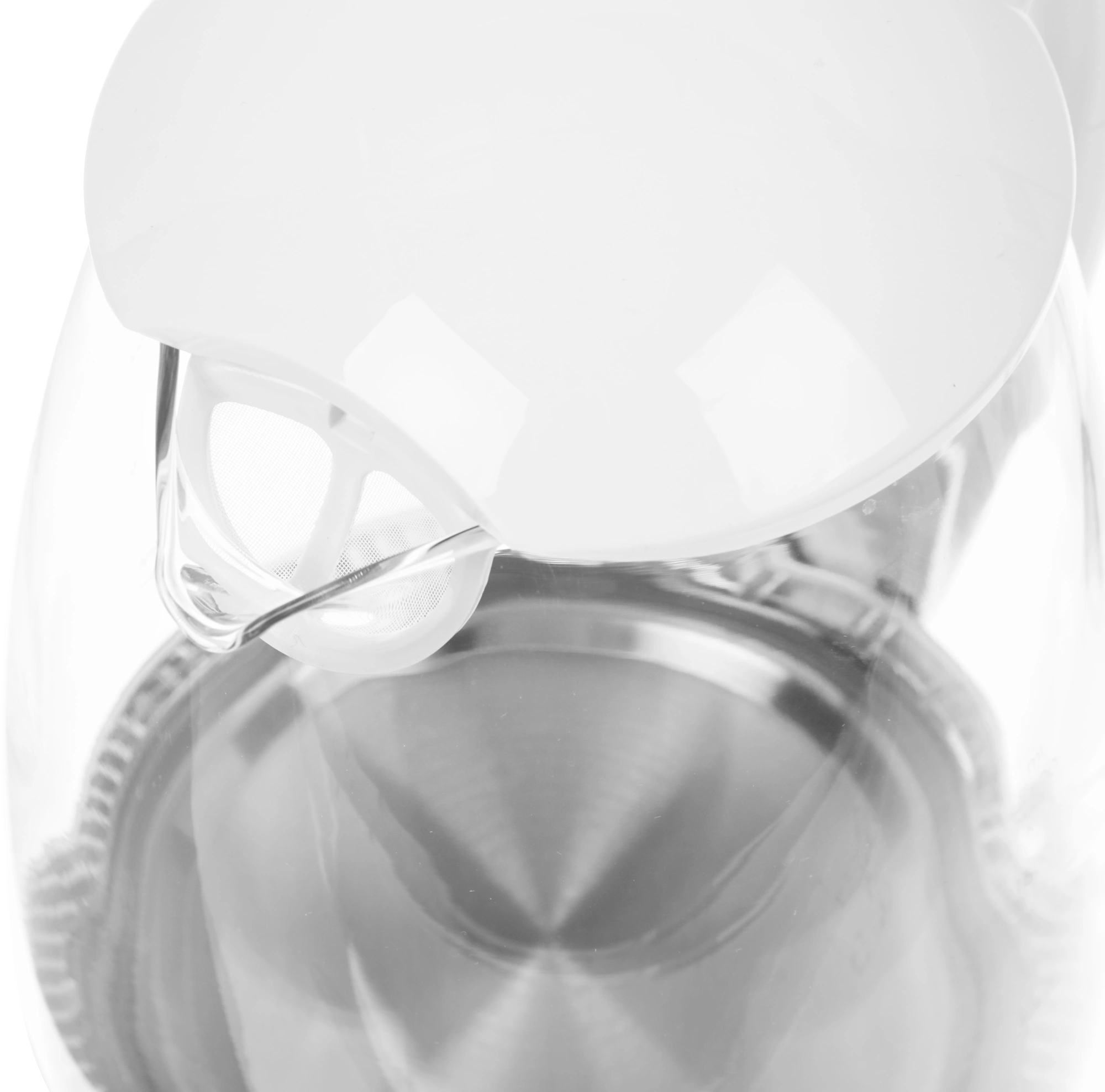 Чайник электрический Candy CK-300 1.8л. 2200Вт белый корпус: стекло/пластик (QA00A0M00RU) — миниатюра 2