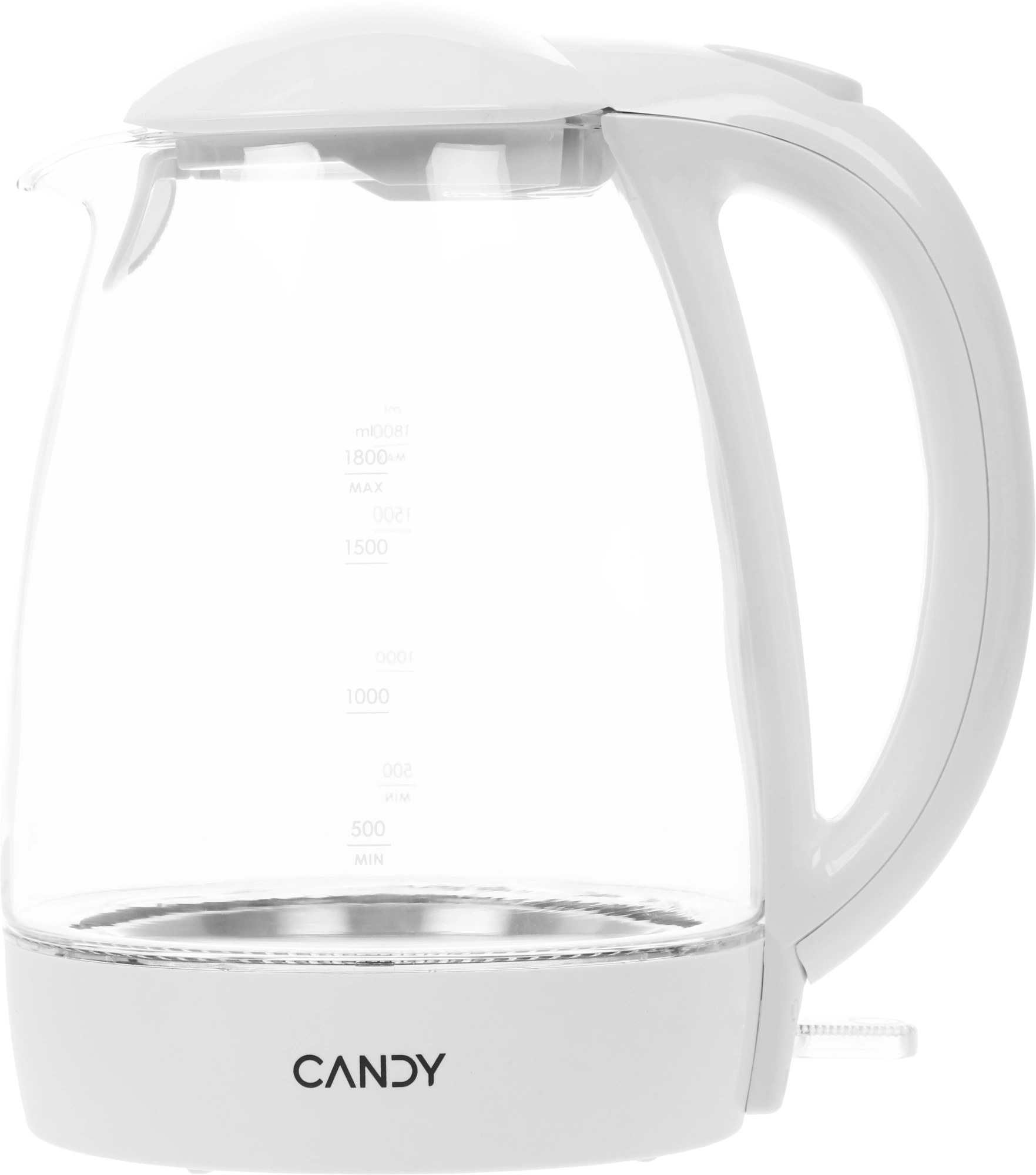 Чайник электрический Candy CK-300 1.8л. 2200Вт белый корпус: стекло/пластик (QA00A0M00RU) — миниатюра 5